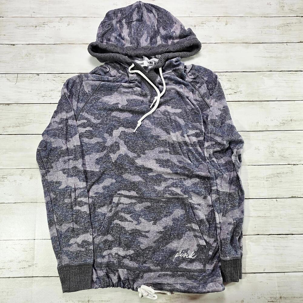 PINK Women's Camouflage Hoodie Sweatshirt XS